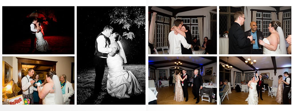 Collage of night wedding photography Elsie Perrin