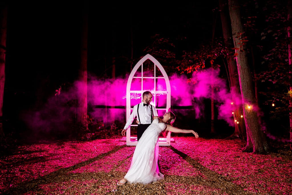 The Clearing Wedding Photography dramatic lighting