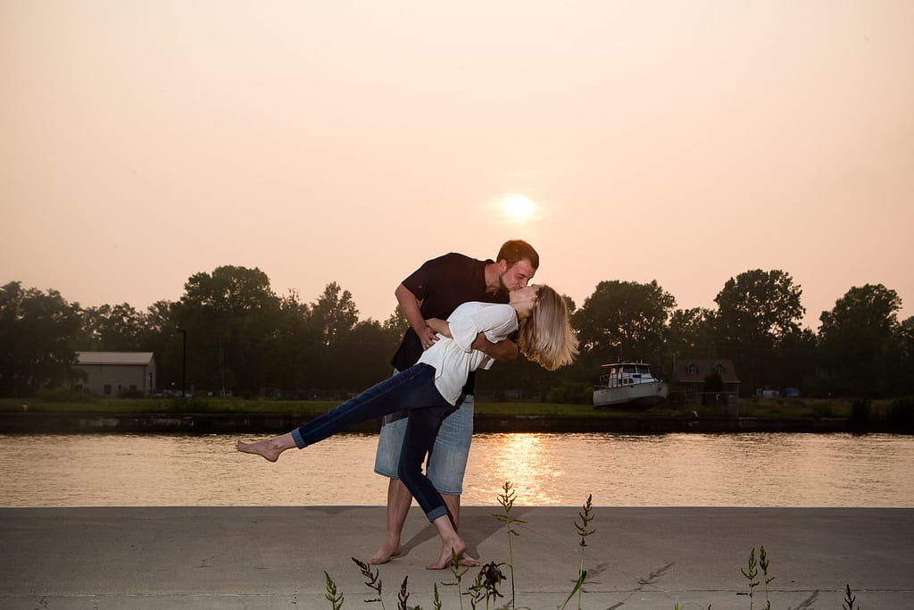 couple dance port burwell engagement photography by london ontario photographer Woodgate Photography