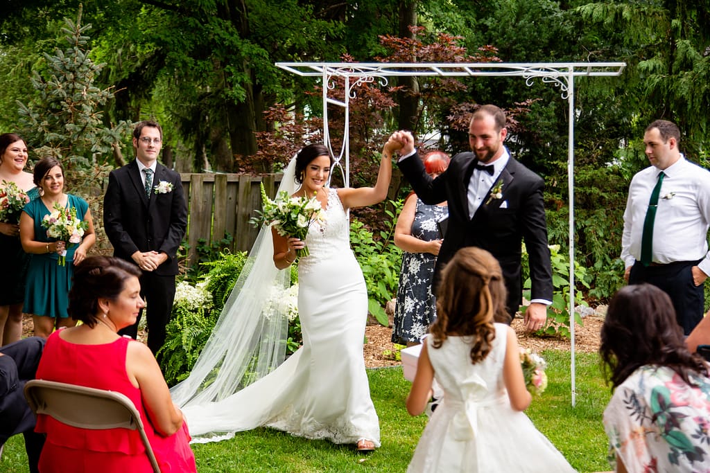 Backyard Covid wedding London Ontario