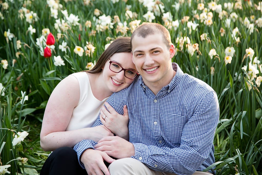 London Ontario Engagement Photographs in tulips
