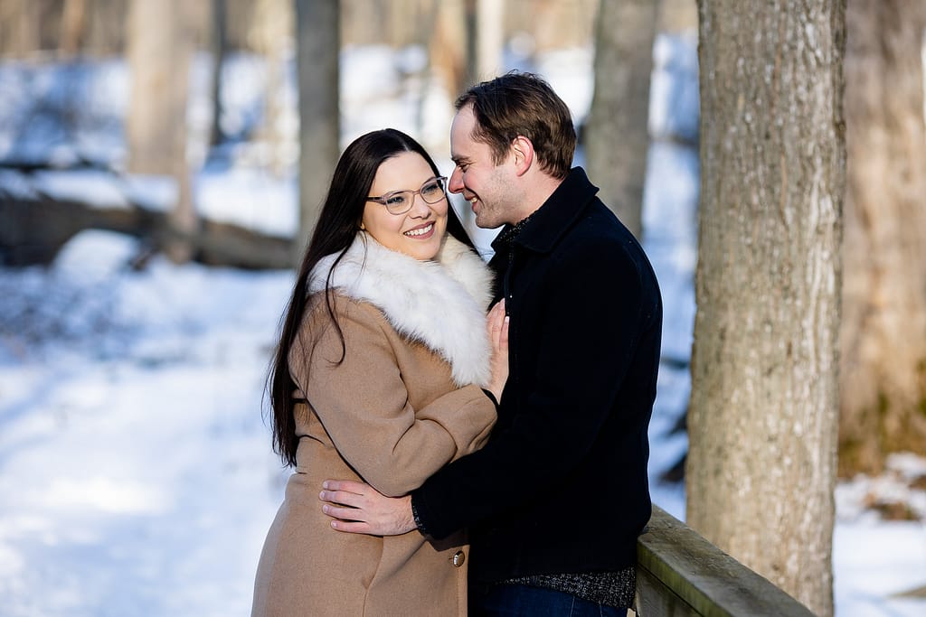 Winter engagement photography Springwater Conservation Area