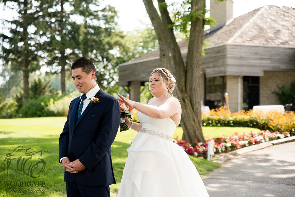 Westhaven golf course wedding first look