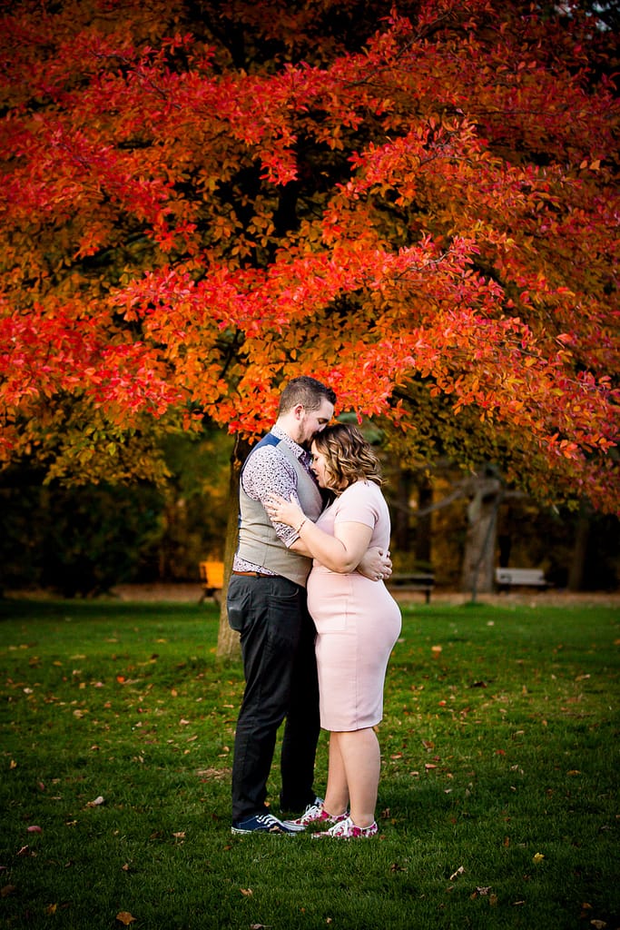 Fall engagement photos Civic Gardens
