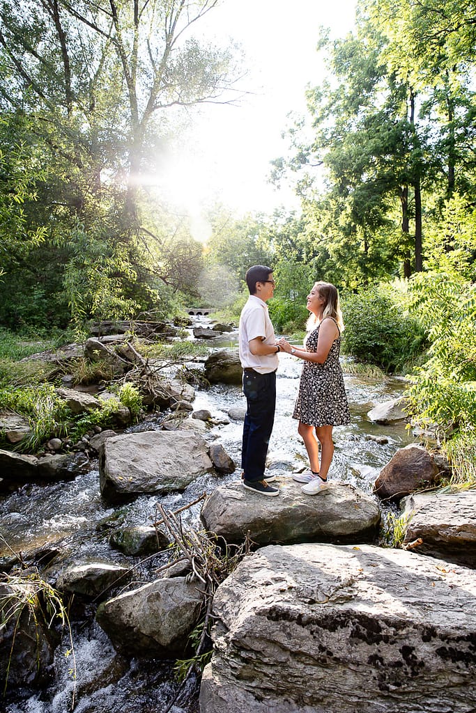 Rock Glen Waterfall Engagement session